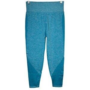PINK Victoria's Secret Seamless‎ Leggings Teal Blue High Waist Workout Large